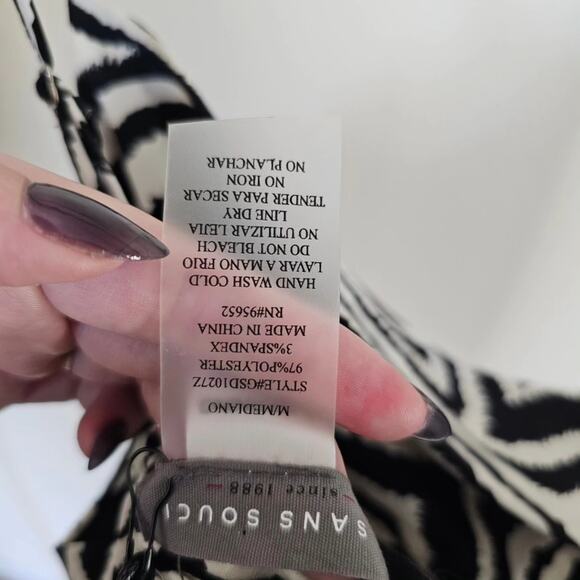 NWT Sans Souci Zebra Print Mini Dress - Picture 6 of 6